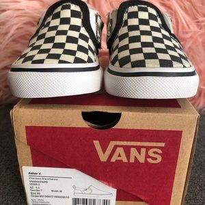 Vans Asher Black/Natural Checkers size 5C